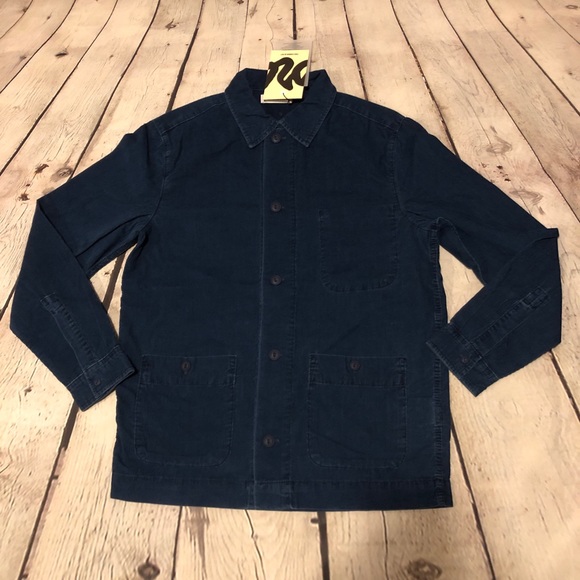 Navy Button Down Shirt Corduroy The Cords Noah - Picture 2 of 8